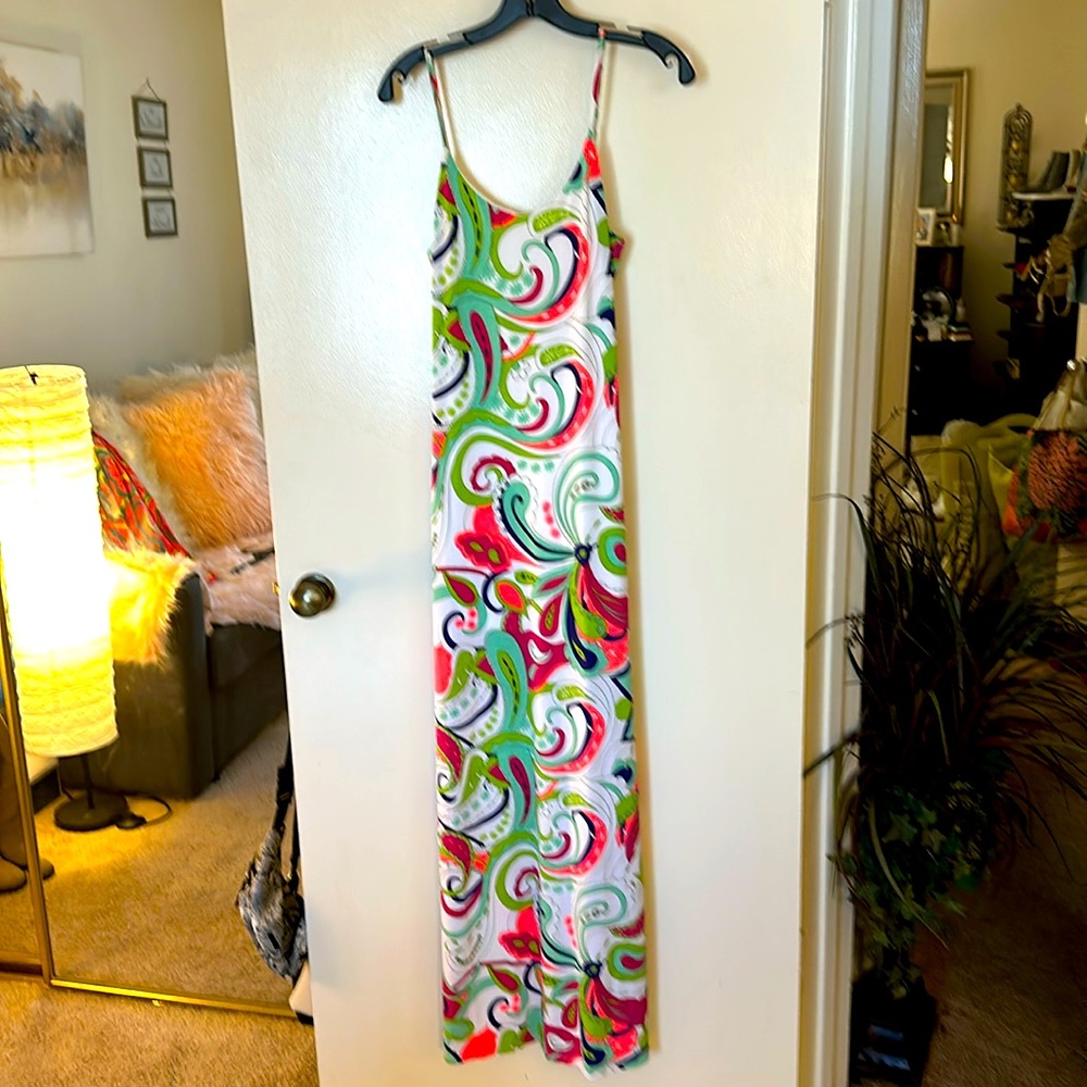 Colorful and bright maxi dress.